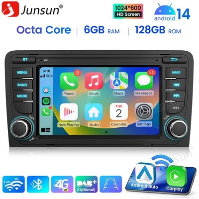 Für Audi A3 S3 RS3 8P 8V BOSE 6+128GB Autoradio Android 14 GPS Navi Carplay WIFI - Bild 1 von 4