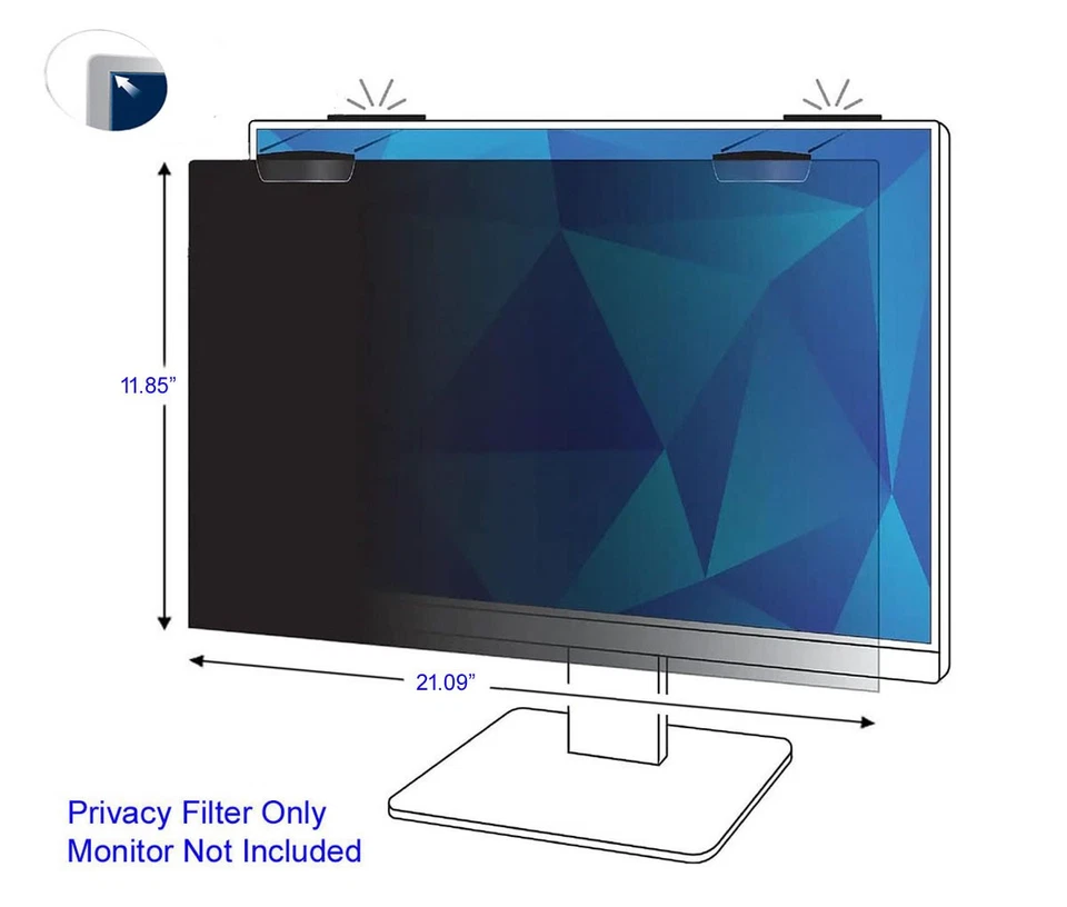 3M Privacy Filter PF238W9EM w/ Magn Attach For 23.8" Widescreen LCD Monitor-16:9 - Image 1 of 1