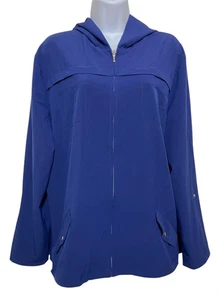 Chico's Zenergy 3Jacke Damen XL blau Kapuze Full Zip Mesh gefüttert leicht - Bild 1 von 11