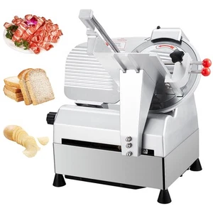 Automatic Electric Meat Slicer 10" Non-sticky Stainless Blade Frozen Deli Cheese - Picture 1 of 11