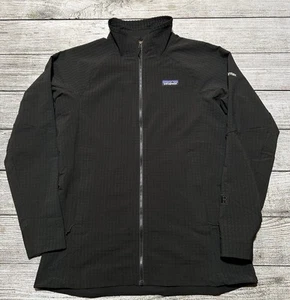 Patagonia Jacket Womens Large Black R1 Techface Regulator Lined Coat Lady - Picture 1 of 9