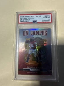 2021 PANINI PRIZM DRAFT PICKS ON CAMPUS RUSSELL WILSON SILVER PRIZM SSP #OC-RW - Picture 1 of 2