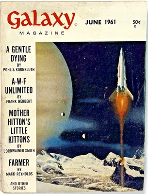 GALAXY Magazine (Jun 1961) CORDWAINER SMITH FRANK HERBERT KEYS! Wally Wood Art! - Image 1 of 4
