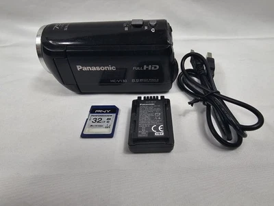 Panasonic HC-V130 HD Camcorder 75x Zoom 8.9MP Digital Video Camera 32GB SD Charg - Image 1 of 4