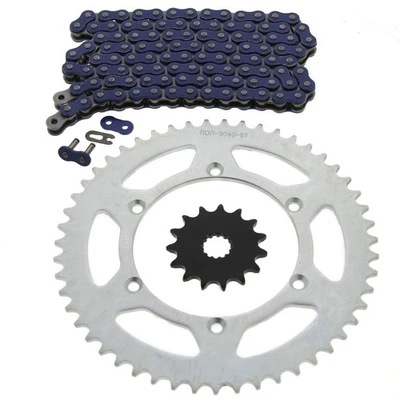 2003 2004 2005 2006 2007 Kawasaki KLX300R 300 R Blue Chain & Sprocket 15/51 114L - Image 1 of 4