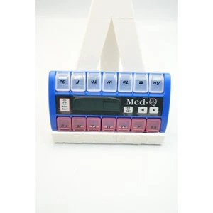 Med-Q Digital Pill Box with Alarms – Pill Organizer with Flashing Lights & Be... - Picture 1 of 3
