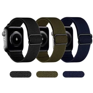 Rozciągliwy nylonowy pasek solo pętla do Apple Watch iWatch Series 10 9 8 7 6 Ultra 2 - Zdjęcie 1 z 32