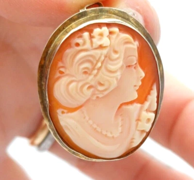 CAMMEO SPILLA E CIONDOLO D'EPOCA - Immagine 1 di 4