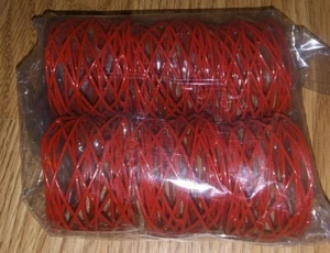 Set of 12 Red Wired Classic Look Napkin Rings w/ Red Wire 1/2" New - Picture 1 of 3