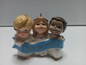 Hallmark Ornament Joyful Trio Angels Choir Singing VTG 1989 Christmas Keepsake - Picture 1 of 5