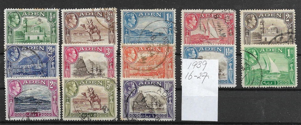 ADEN @ 1939-48 King George VI Set Mint SG16-27 Used Nice Priced @GB892 - Image 1 of 1