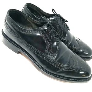 ET Wright Arch Preserver Oxford elegante Schuhe Herren 111/2 3E/E schwarz Brogue Longwing - Bild 1 von 14