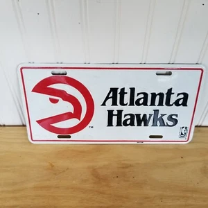 Vintage Atlanta Hawks Aluminum License Plate,  Nos! - Picture 1 of 2