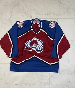 Colorado Avalanche - Vintage Blue/Maroon Away Jersey - OG CCM - Size XL - Picture 1 of 9