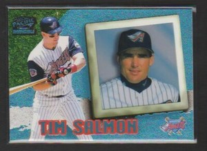 1998 PACIFIC INVINCIBLE PLATINUM BLUE PARALLEL #5 TIM SALMON ANGELS SP 1:73 ODDS