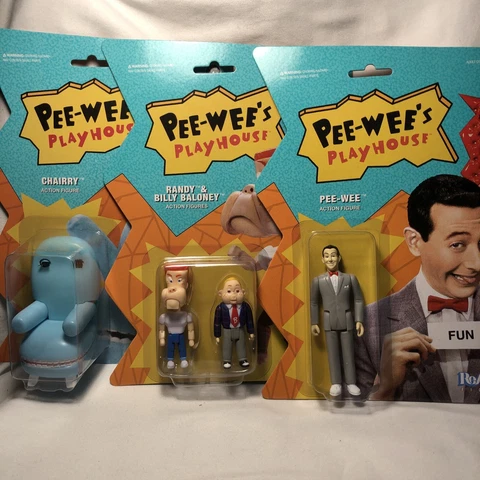 Pee-Wee's Playhouse ReAction Figure New SUPER 7 Lot CHAIRRY RANDY BILLY PEE WEE Cover