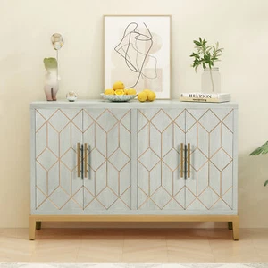 Kitchen Storage Cabinet Sideboard Buffet Cupboard Accent Cabinet with 4 Doors - Picture 1 of 17