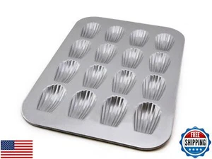USA Pan Bakeware Madeleine Pan, 16-Well, Aluminized Steel - Picture 1 of 5