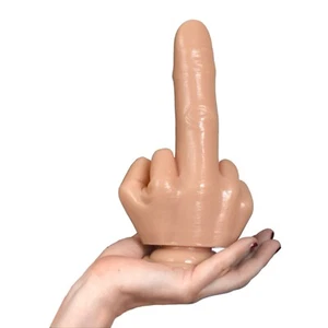 Realistischer Mittelfinger Dildo Analplug Fetisch Analdildo mit Saugfuß Fisting - Picture 1 of 6