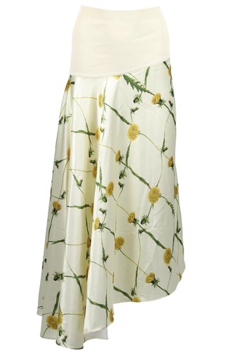 MAXI GONNA IN RASO GIALLO BURBERRY UK 6