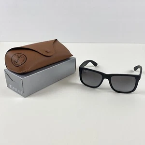 Gafas de sol Ray-Ban Justin RB4165 cuadradas mate negras grises degradadas para hombre 145 mm - Imagen 1 de 11
