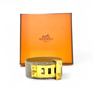 Hermès Collier de Chien Lizard Skin Bangle T2 - Picture 1 of 6