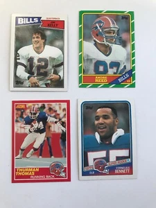LOT 4 Buffalo Bills Greats Thomas Bennett Reed Kelly Rookie Cards Free Shipping - Picture 1 of 10