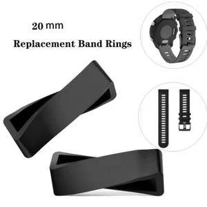 18/20/22/26mm Replacement Silicone Watch Strap Band Keeper Loop Retainer Holder - Picture 1 of 11