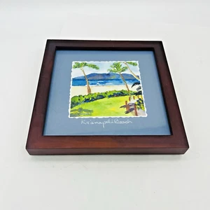 "Kaanapali Beach" Mini Art Print Framed & Matted Maui Hawaii Forrest Gallery - Picture 1 of 7