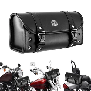 Black Motorcycle Tool Bag For Honda Shadow ACE Aero Spirit VT 750 1100 - Picture 1 of 11