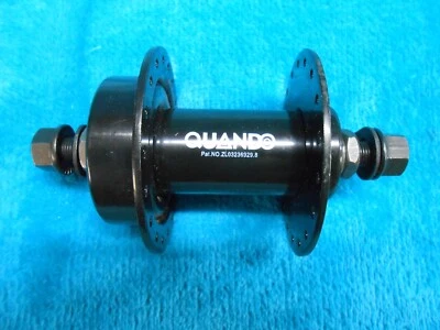 Front DISC Bicycle Hub 36 Hole Black Bolt On Quando Steel 100mm - Image 1 of 4