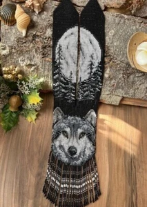 Handmade Necklace Seed Bead Boho American Style Netiv Beaded Multi Strand - Picture 1 of 2