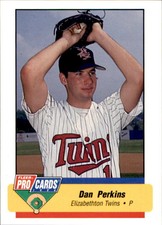 1994 Elizabethton Twins Fleer/ProCards #3729 Dan Perkins Miami Florida FL Card