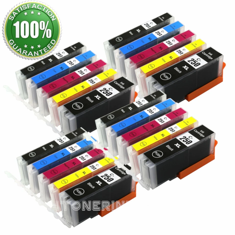 PGI-250XL CLI-251XL Ink Cartridges for Canon PIXMA MG5620 MG5622 MG6320 MX922 - Image 1 of 1