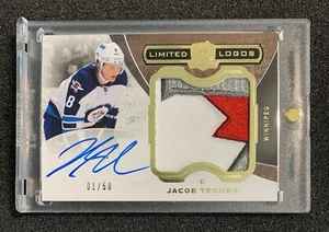 2014-15 UD The Cup #LL-TR Jacob Trouba Limited Logos Patch Autograph 01/50 - Picture 1 of 3
