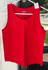Girls Cat & Jack sz XL 14/16 Red Sleeveless Loose Tank T-Shirt New P - Picture 1 of 6