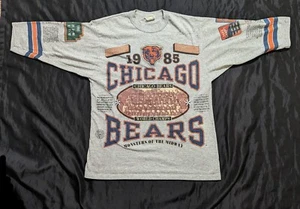 Vintage Long Gone Chicago Bears signiert All Over Print Shirt Herren Large - Bild 1 von 12
