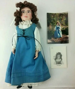 1990 Emmeline 12.5" Porcelain Doll with Cross Necklace & Story I.D.M.A. Vintage - Picture 1 of 9