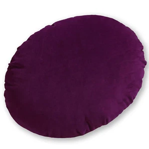Mf51n Violet Plain Thick Microfiber Velvet Round Shape Cushion Cover Custom Size - Picture 1 of 6