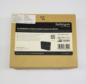 StarTech.com MCM110SC2P 10/100 MM Fiber to Ethernet Media Converter SC with PoE