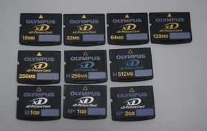 Olympus xD-Picture Card 16MB 32MB 64MB 128MB 256MB 512MB 1GB 2GB H M M+ - Picture 1 of 12