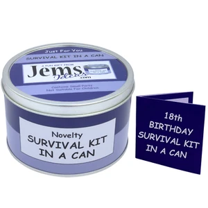 18th BIRTHDAY SURVIVAL KIT IN A CAN. Gift For Him/Her/Boys/Girls/Son/Daughter - Picture 1 of 34