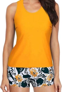 Yonique Strappy Tankini Swimsuits for Women with Shorts Drawstring Bathing Suits - Picture 1 of 6