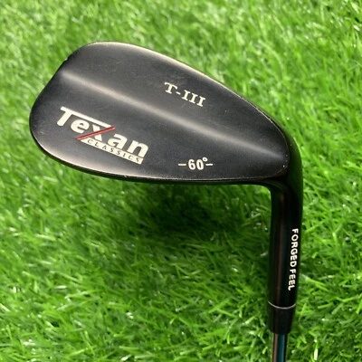 Texan Classics T-III Gunmetal Lob Wedge 60° Unmarked Flex Steel Shaft RH 4403 - Image 1 of 4