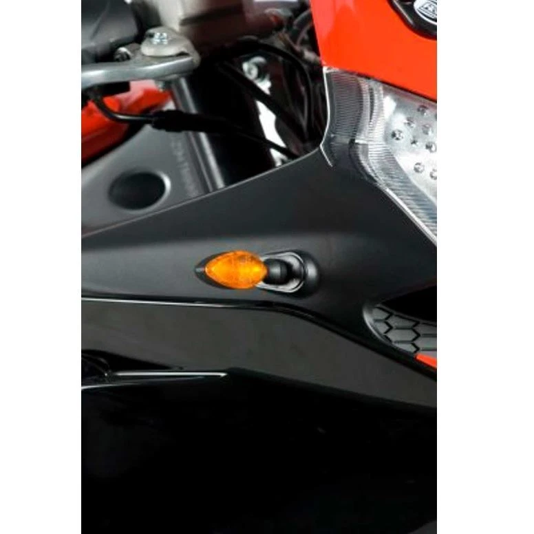 Kit Adaptador Indicador Frontal R&G Negro (Par) Aprilia RS4 125 2011 - 2021 Foto 1 de 1
