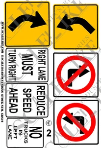 SCALELIKE INDUSTRIES G-ROADWAY SIGNS 2 (GRS-2) PRINTED ON PLASTIC FACTORY NEW - Picture 1 of 1