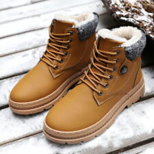 Botas De Cuero Para Hombre Zapatos De Invierno Cálidos Y Ligeros Casual Trabajo