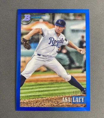 Asa Lacy Blue Refractor /99 2021 Bowman Heritage MLB Royals #105 Prospect SP - Image 1 of 2