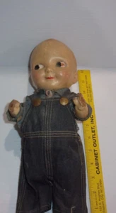 Vintage Composition Buddy Lee Doll Denim Bib Overalls - Picture 1 of 4