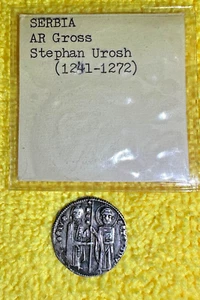 Serbia AR Goss Stephan Urosh (1241 - 1272). Beautiful coin - Picture 1 of 3